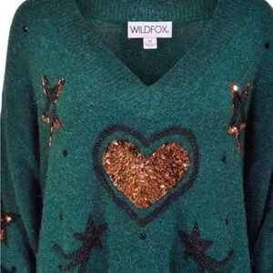 Wildfox Star Love Clemente Sweater Size Medium